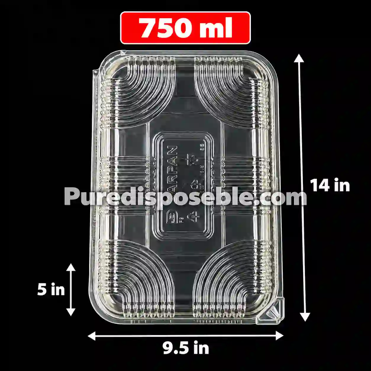 750 ML HINGED ( 50 PCS IN ONE PKT )