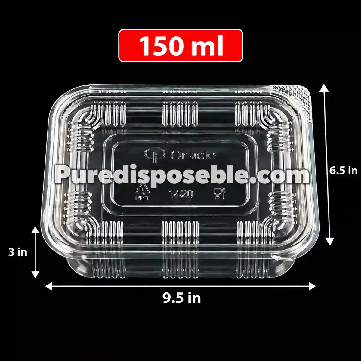 150 ML HINGED ( 50 PCS IN ONE PKT )